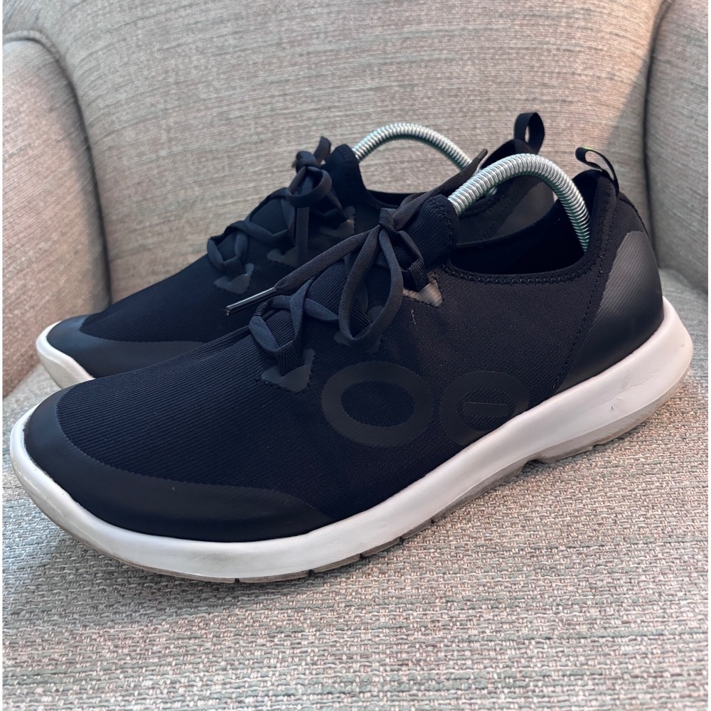 OOFOS OOmg Sport Recovery Shoes Mens 12.5‎ Black White Sneakers 1012023-102